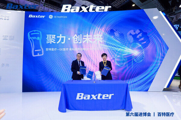 百特医疗中国腹透业务副总裁张卫峰和GE医疗中国副总裁、超声事业部总经理王磊代表双方公司签约,正式开启百特医疗与GE医疗在华战略合作 百特医疗中国腹透业务副总裁张卫峰和GE医疗中国副总裁、超声事业部总经理王磊代表双方公司签约,正式开启百特医疗与GE医疗在华战略合作