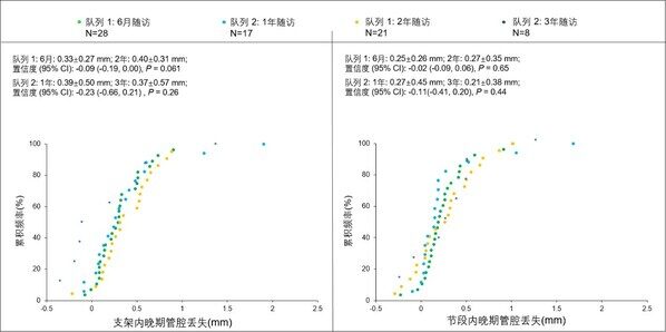 图1. 支架内和节段内晚期管腔丢失（LLL）
