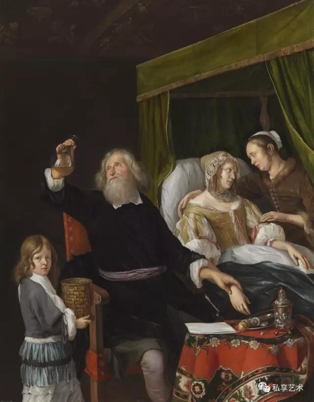 《医生到访》雅各布·范·图勒夫利特（荷兰，1625–1719）.JPEG