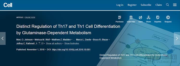 Distinct Regulation of Th17 and Th1 Cell Differentiation by Glutaminase-Dependent Metabolism.png