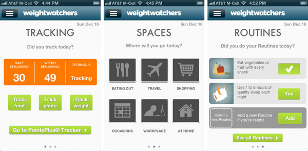 WeightWatchers-360-app-screens